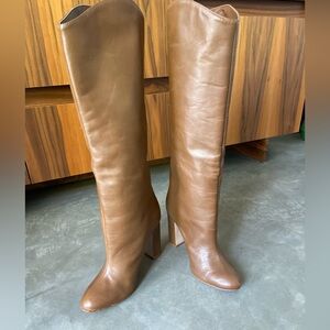 SCHUTZ Brown Leather High Heel Boots